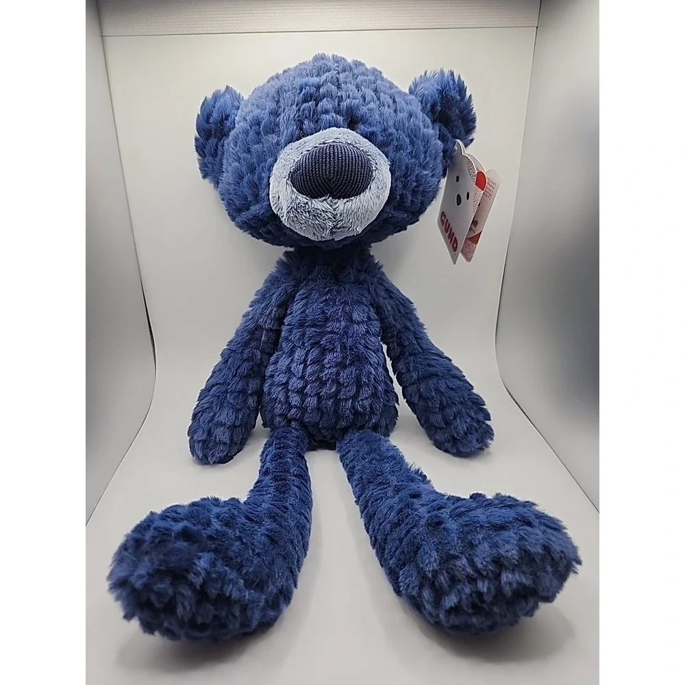 NEW GUND Toothpick Ripple  Teddy Bear Stuffed Animal for Ages 1 and Up  Navy